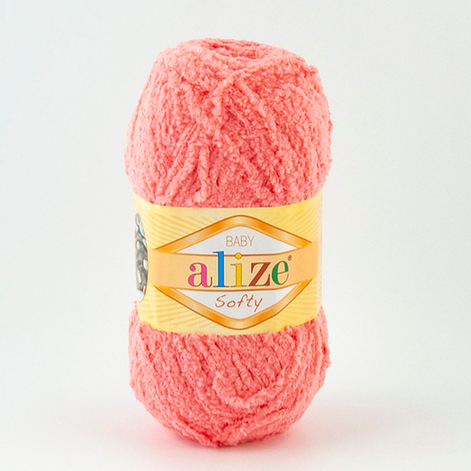 ALIZE "SOFTY" 100% Микрополиэстер, 50 гр., 115 м, Розовый персик