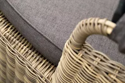 "Стильяно" плетеная кровать круглая, цвет соломенный