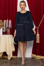 Платье бохо трикотажное Млада (темно-синее) П14411-8М LT Collection