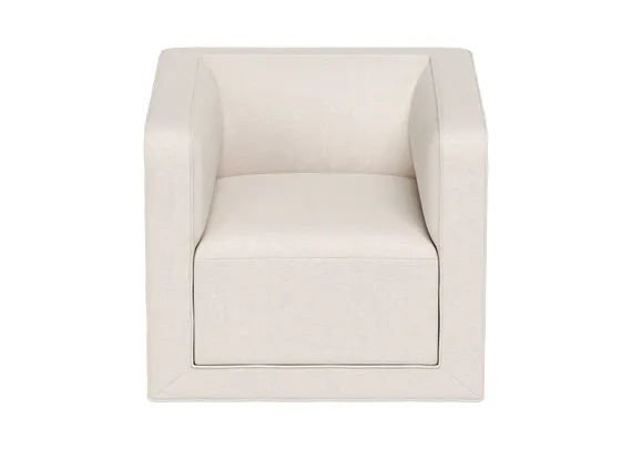Кресло Cube (молочный, рогожка)