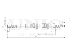 Шланг тормозной передний UNIO BRH-10098