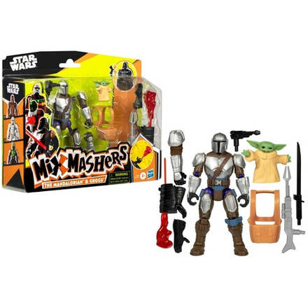Hasbro Star Wars MixMashers - фигурка MANDO 12 см и GROGU + аксессуары G0300