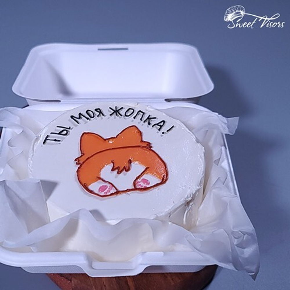 Корги на бенто торте Кондитерская Сладкие Козырьки Светланы Дегтеревой Sweet Visors