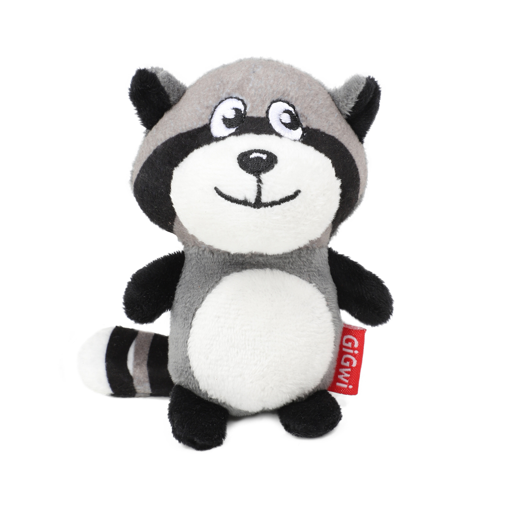 GiGwi PLUSH FRIENDZ Игрушка мягкая для собак "Енот с пищалкой", 120мм