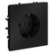 Розетка встраиваемая Voltum S70 с заземлением 16А, (черный матовый) VLS040108