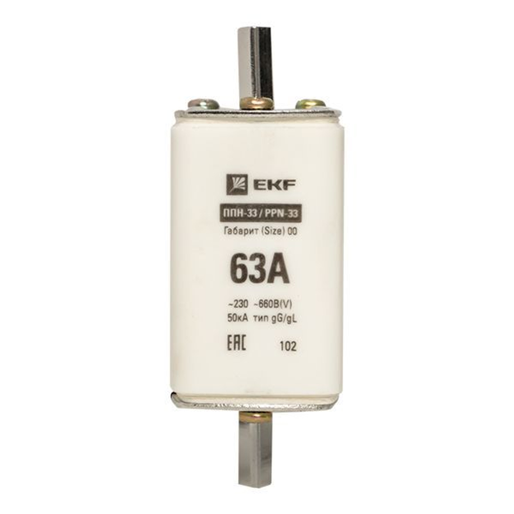 Вставка плавкая ППН-33 160/63А габарит 00 PROxima EKF fus-33/160/63