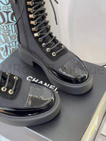 Женские ботинки на шнуровке Chanel (Шанель) премиум класса