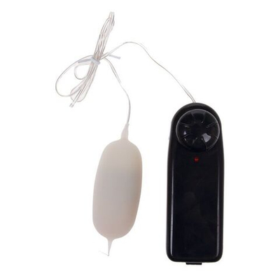 Телесное виброяйцо с хвостиком и проводным пультом управления Eleanora (Цвет: телесный)