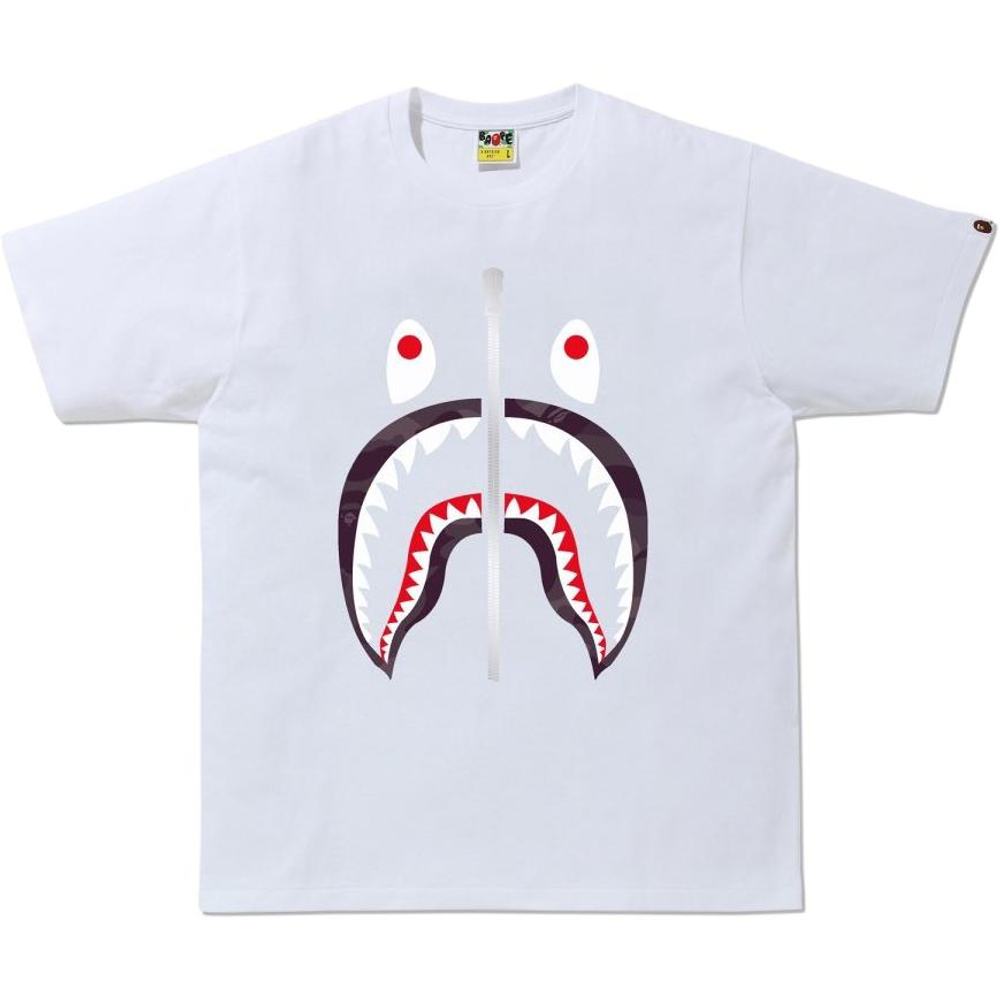 A Bathing Ape Color Camo Shark Tee