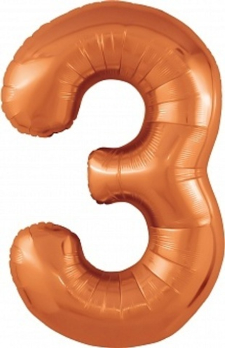 Р Цифра 3 Slim Папайя (40''/102 см)