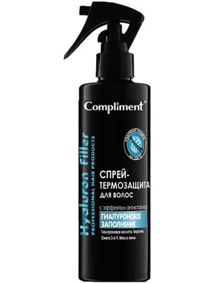 Compliment Спрей-термозащита для волос c эффектом антистатика Hyaluron Filler Гиалуроновое заполнение, 200мл