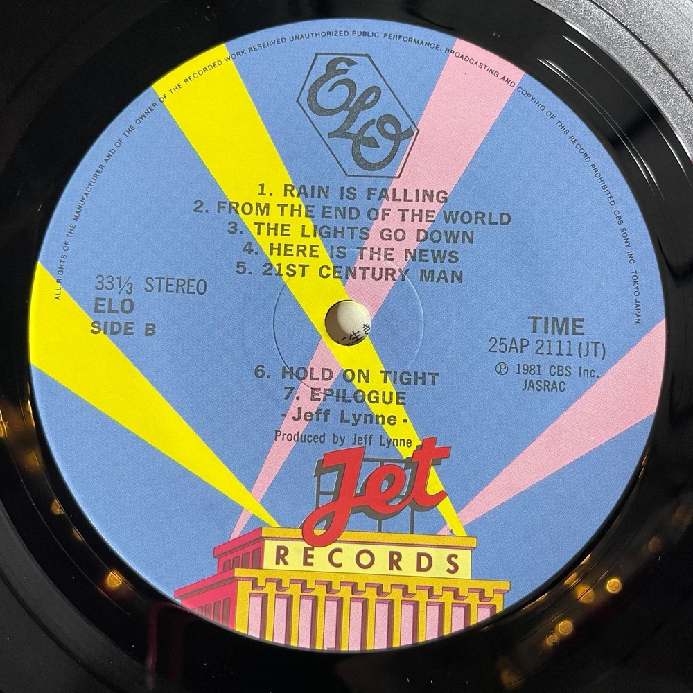 Винтажная виниловая пластинка LP ELO Electric Light Orchestra Time (Japan 1981) (Obi) Ticket To The Moon 25AP 2111