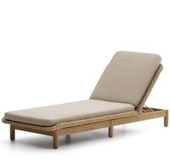 Шезлонг Galea из тикового дерева и синтетического ротанга