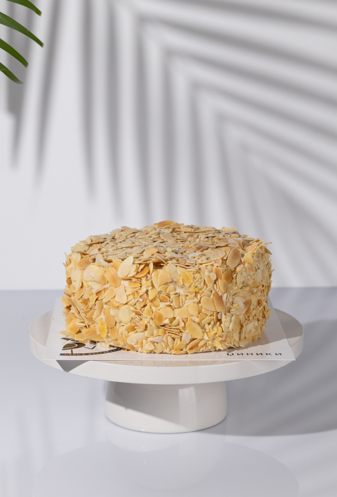 МИНДАЛЬНЫЙ ТОРТ Б\Г, БЕЗ САХАРА (1.3 КГ)