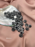 Пуговицы на прокол керамические черные граненые