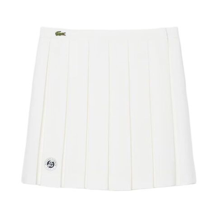 Теннисная юбка Lacoste Roland-Garros Edition Short Pleated - white