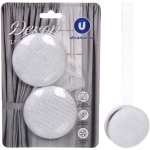 Подхват для штор на магните «Классика серебро» 5см S1886