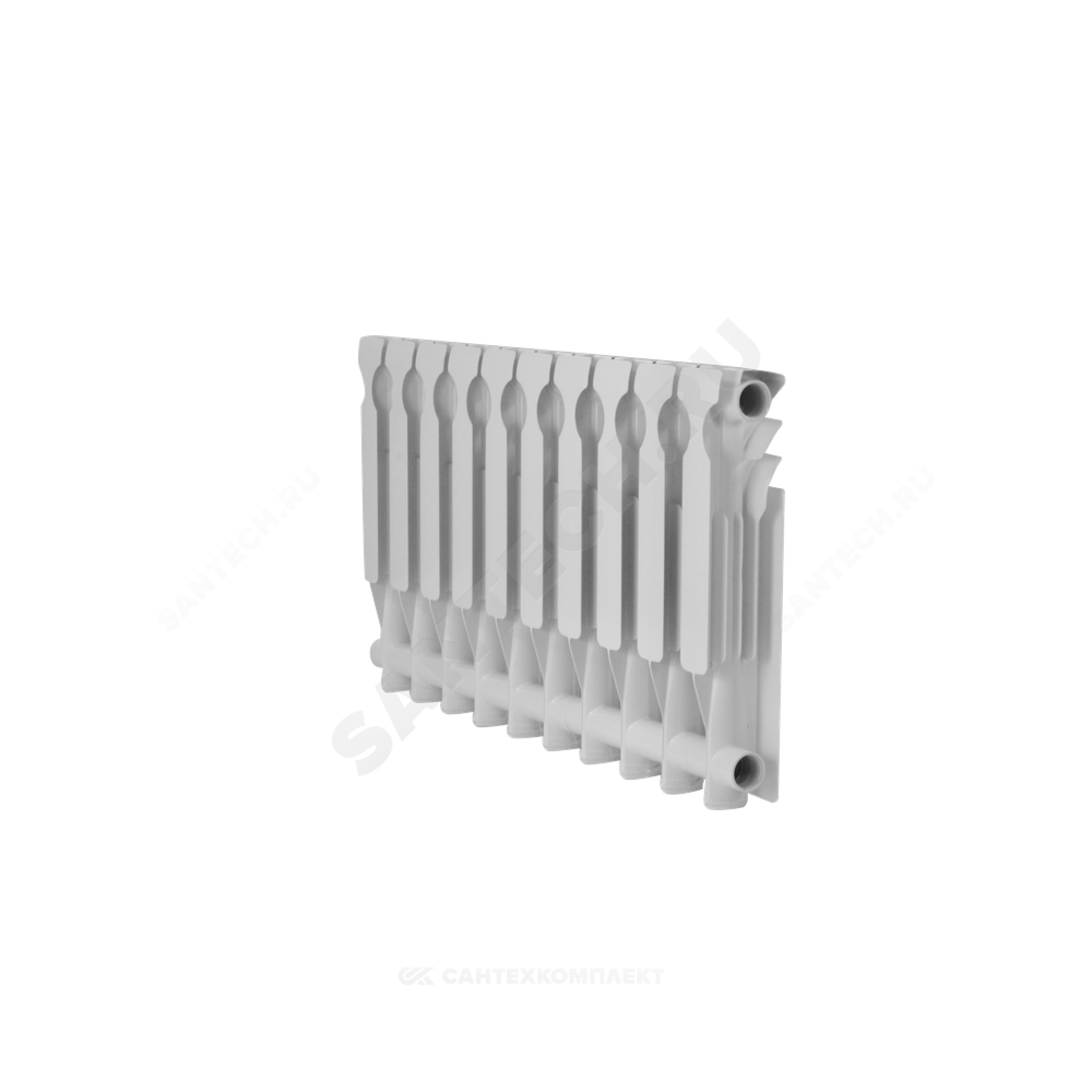 Радиатор алюминиевый Delta Plus 350 10 секций Qну=1030 Вт RAL 9016 (белый) Ogint