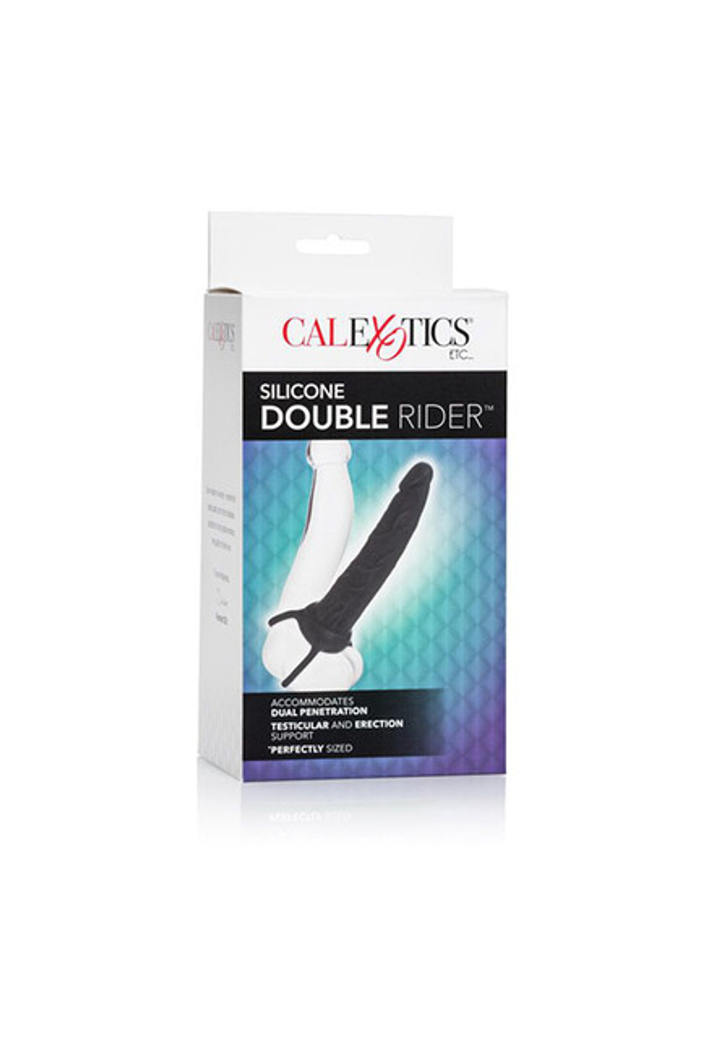 Страпон-насадка с креплением на пенис Double Rider (Цвет: черный)