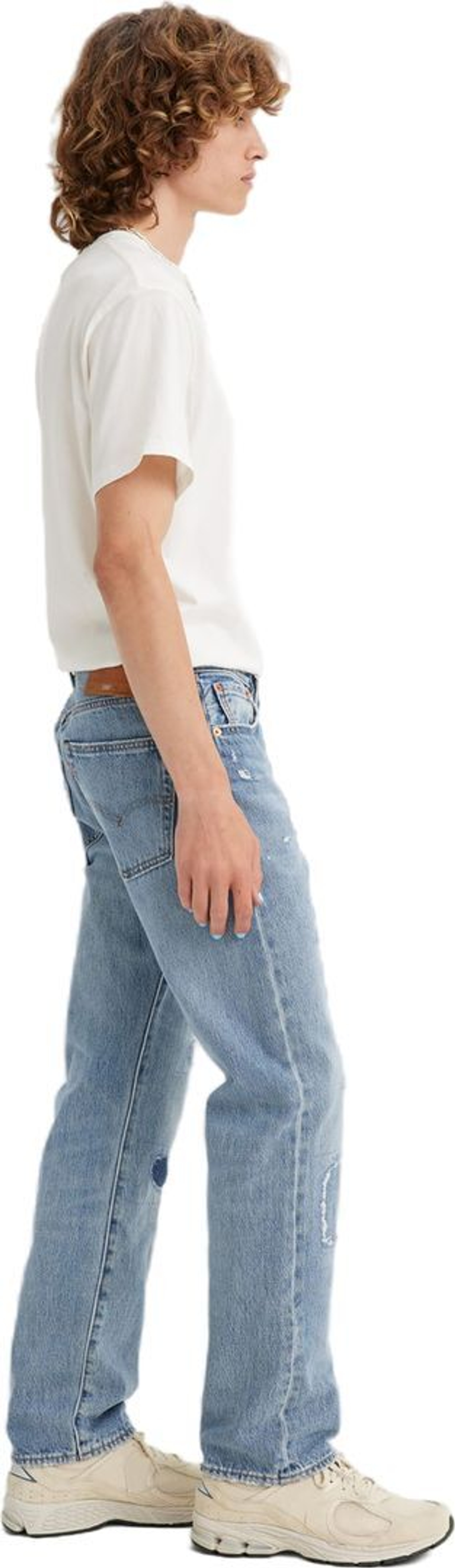 Джинсы Levis 501 Levi's Original Jeans Light Indigo Destructed голубой