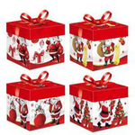 Коробка подарочная «Дедушка Мороз» 10*10*10 см