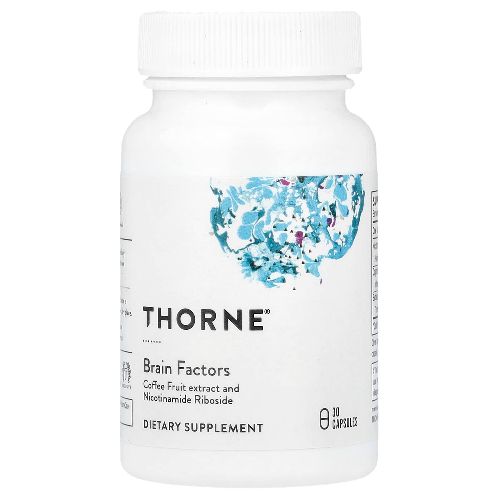 Thorne, Brain Factors, добавка для поддержки мозга, 30 капсул