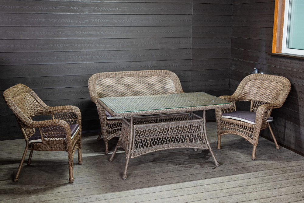 Комплект мебели из искусственного ротанга Мэдисон (Medison) Lunch set с подушками на сидение