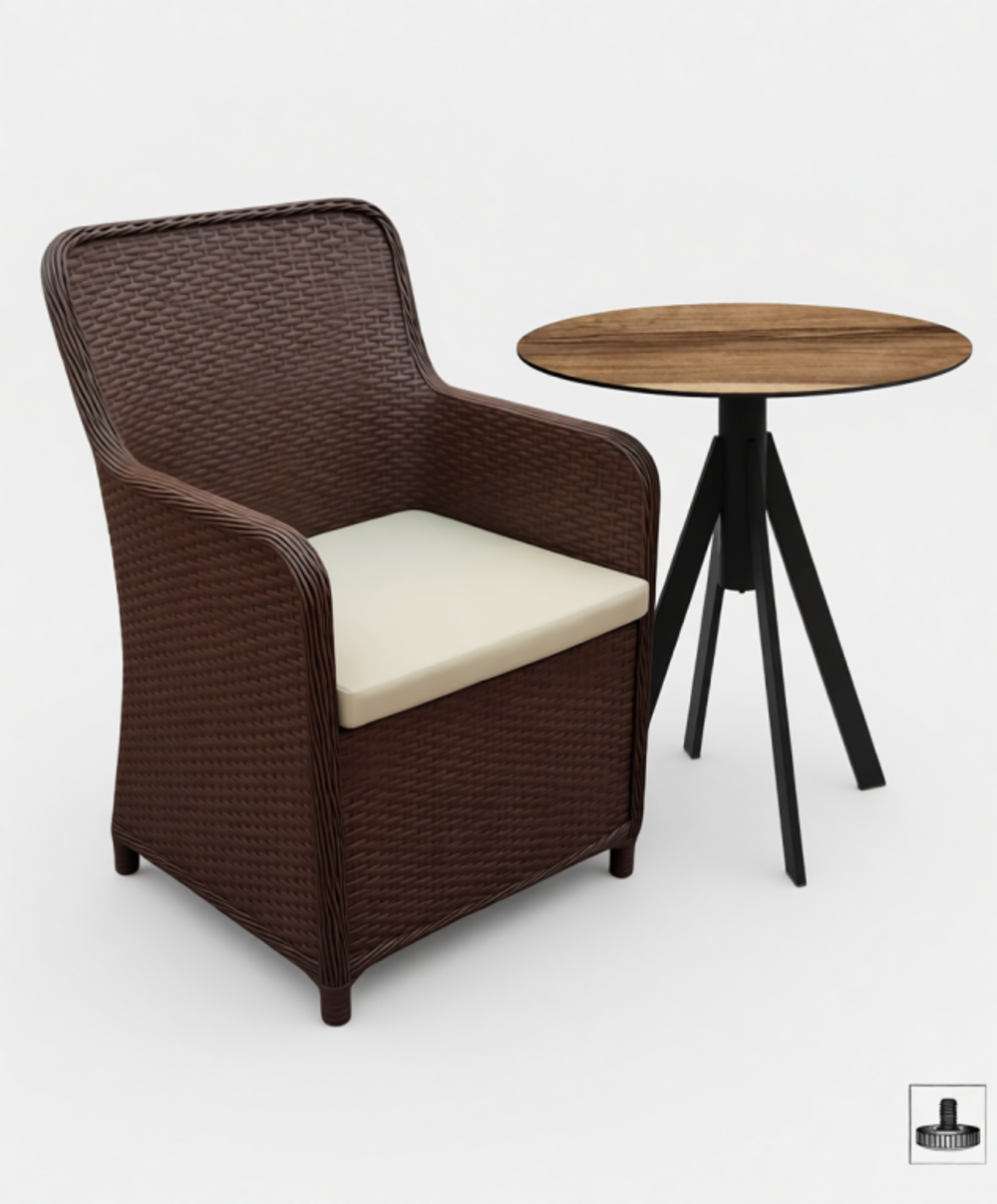 Кресло плетеное с подушками Barcelona