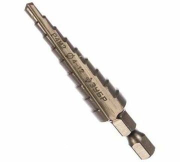 Сверло ступенчатое ЗУБР 4-12мм 9ступеней 29665-4-12-9