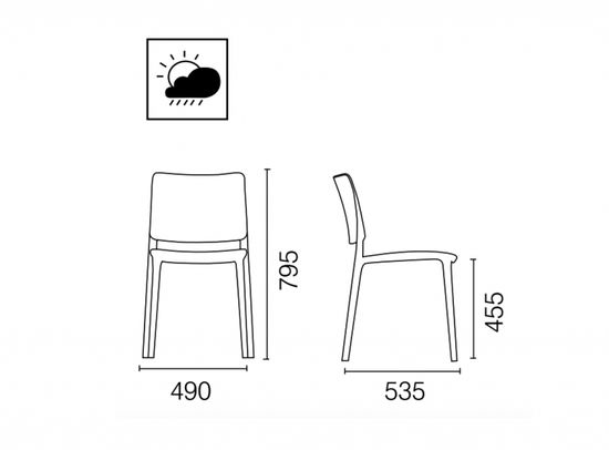 Стул пластиковый Joy-S светло-серый