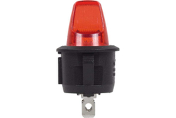 Клавишный выключатель REXANT круглый 12V 16А (3с) ON-OFF красный с подсветкой (RWB-224, SС-214) 36-2590