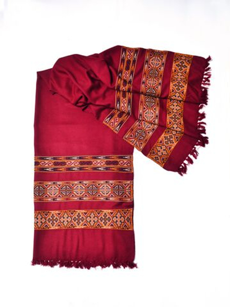 Шаль гималайская (бордо)
