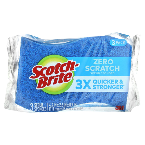 Scotch-Brite, Губки-скраб с защитой от царапин, 3 шт.