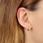 Серьги круглые Base 8 на 8, позолота