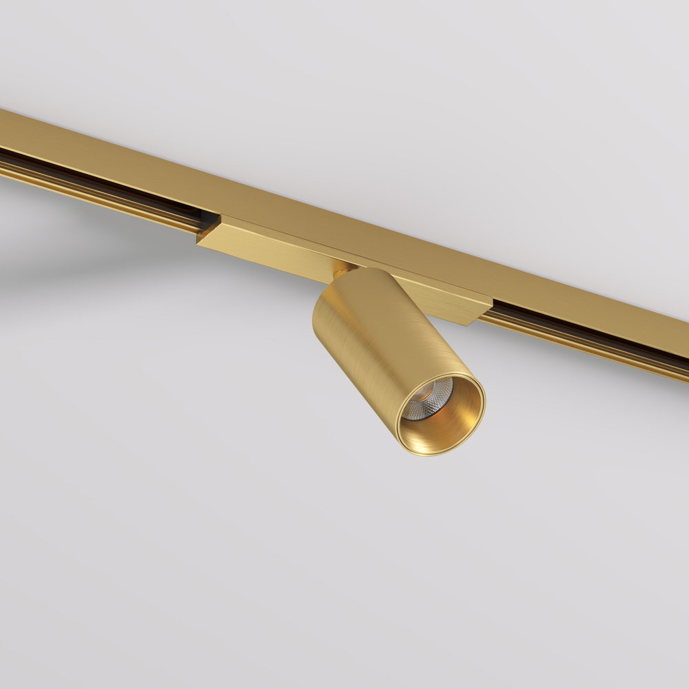 DK5740-SB Светильник для трека SHINE SPOT со светодиодом, D35*H70, 48V DC, 6W, RA?90, 3000K, IP20, сатинированная латунь, алюминий