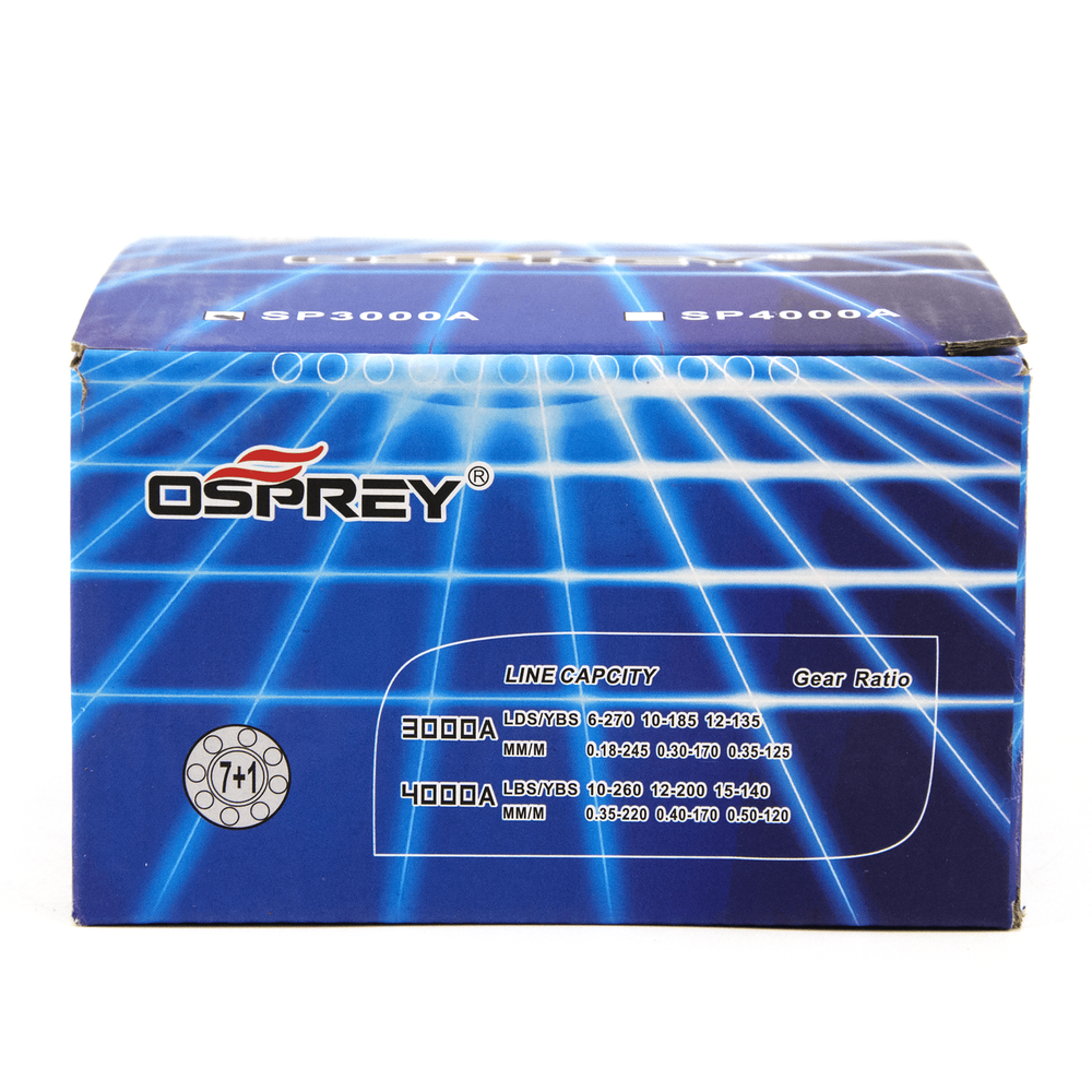Катушка безынерционная Osprey SP (3000, 7+1, мет. шпуля)