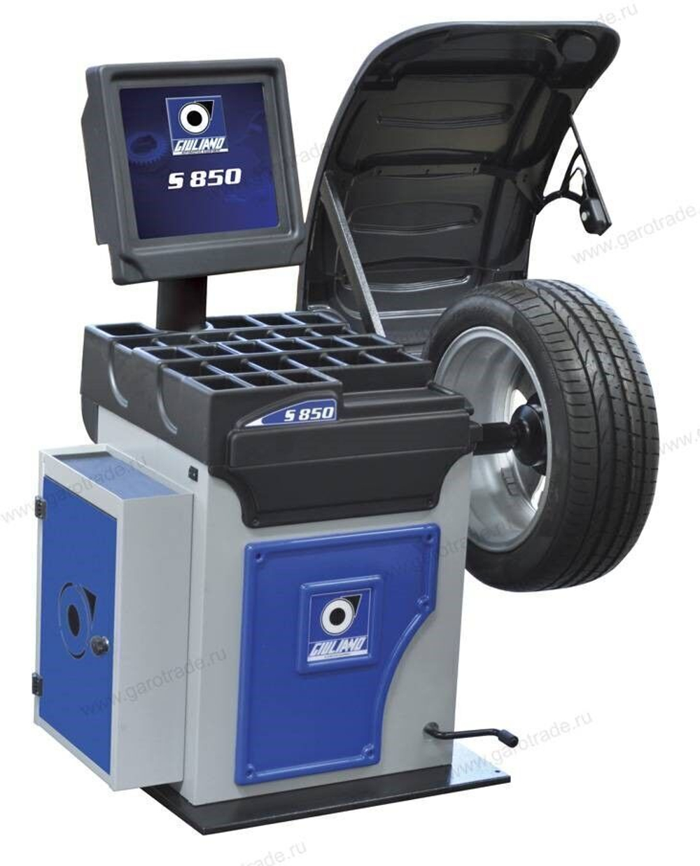 Балансировочный станок премиум класса с быстрым зажимом и диагностикой колеса S850 Giuliano
