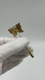 Брошь булавка Бабочка с эмалью в технике клуазоне