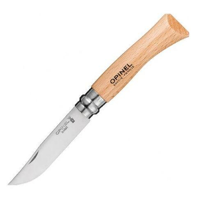 Нож Opinel №7, нержавеющая сталь, рукоять из бука, блистер, 000654
