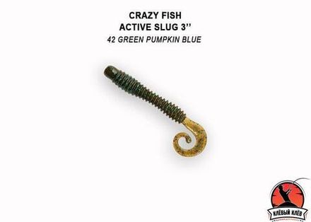 ACTIVE SLUG 3" 30-70-42-6 Силиконовые приманки Crazy Fish