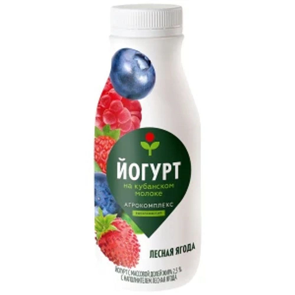 Йогурт питьевой Лесная ягода 2,5% "Агрокомплекс" 270гр