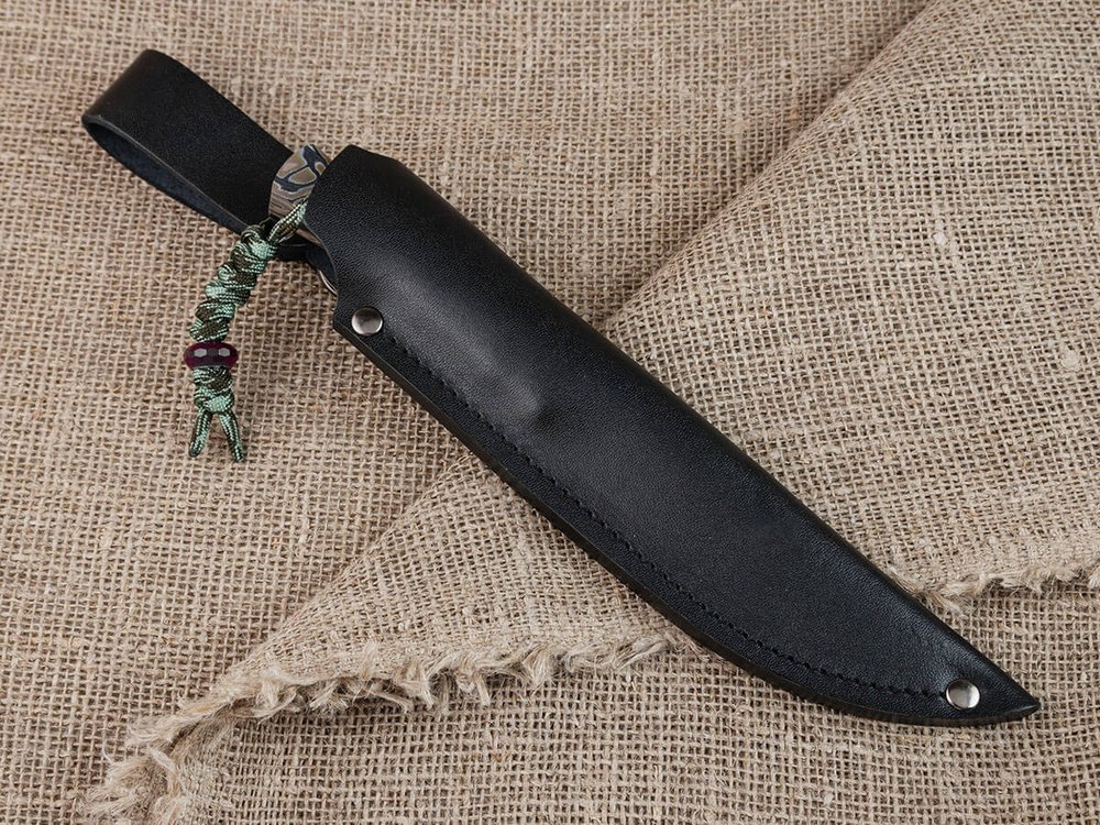 Нож для бушкрафта "Велес", сталь VG-10/Elmax, рукоять микарта (камуфляж)