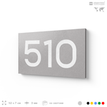 Номер на дверь 510, табличка на дверь для офиса, квартиры, кабинета, аудитории, склада, серая 120х70 мм, Айдентика Технолоджи