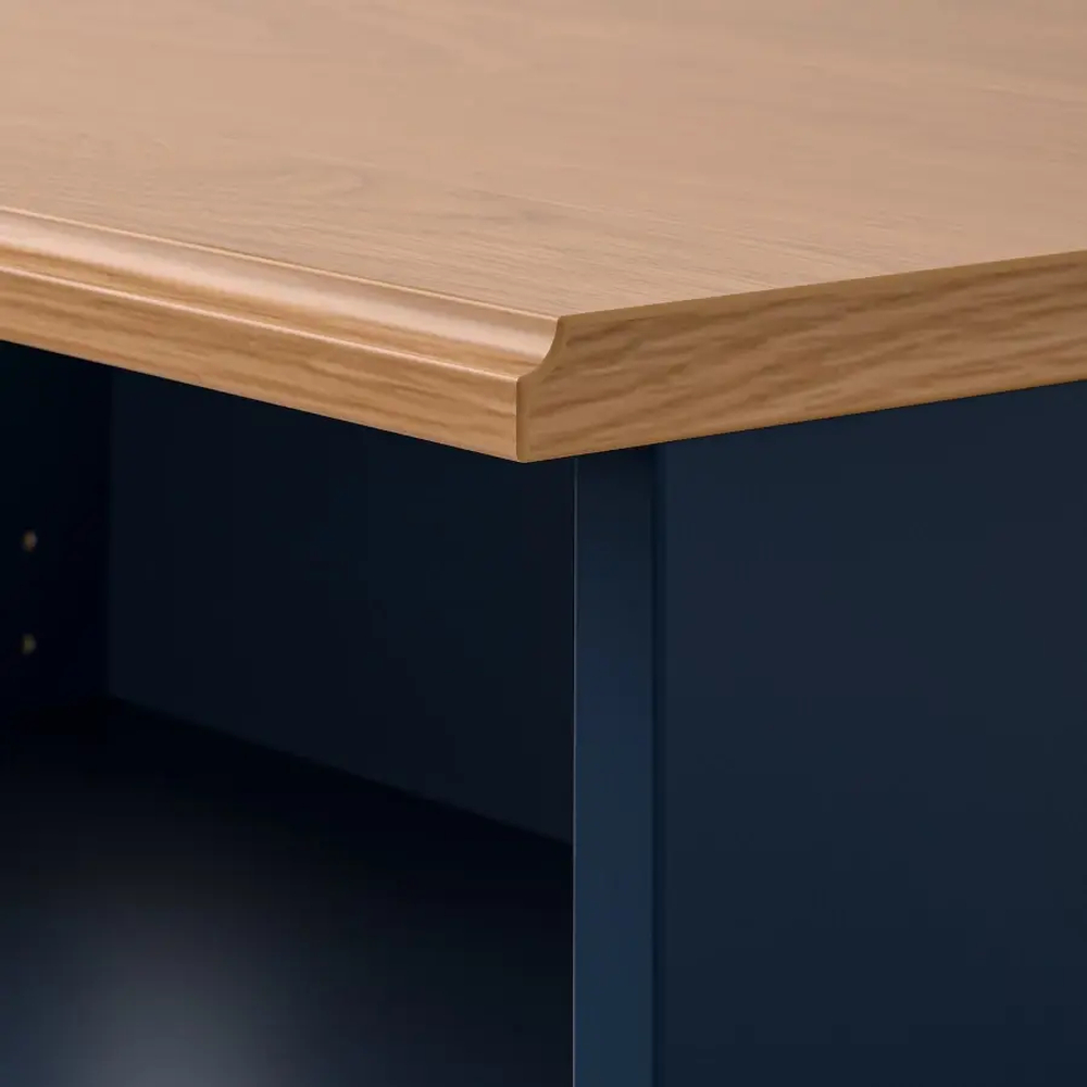 Открытый книжный шкаф - SKRUVBY IKEA/СКРУВБИ ИКЕА, 37.5х60х140 см, синий