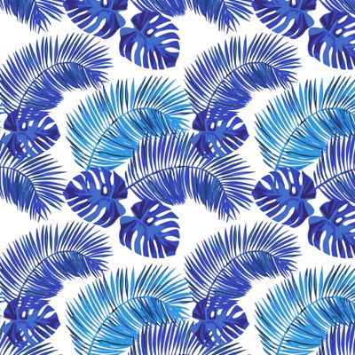 Листья пальмы и монстеры