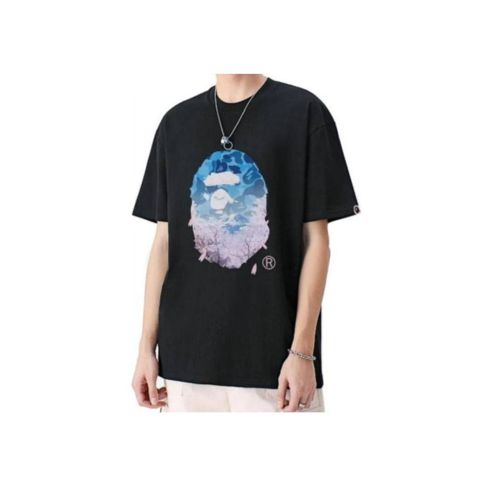 A Bathing Ape Sakura Photo Ape Head Tee Ss23 черный