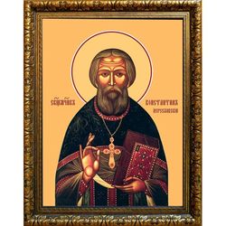 Константин Переславский (Снятиновский) священномученик, пресвитер. Икона на холсте.