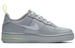 Nike Air Force 1 Low 3M reflective outdoor trend low-top sneakers GS gray green