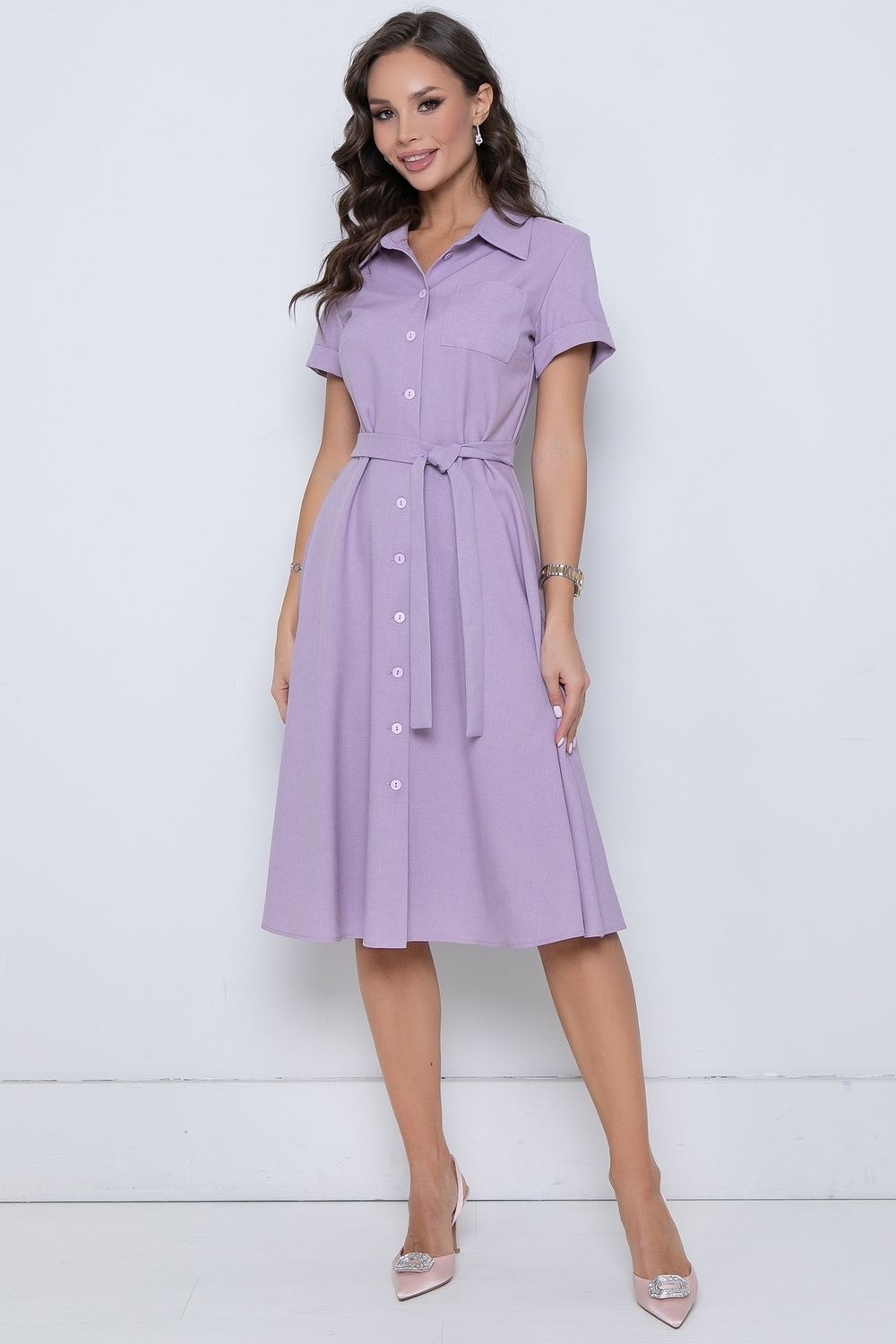 Платье Отличное хит (лаванда) Diolche (Акция)