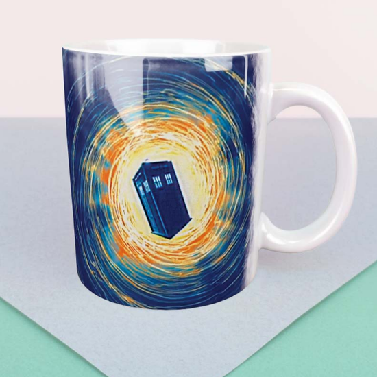 Кружка керамическая 330мл Доктор Кто Сквозь время и пространство (белая)